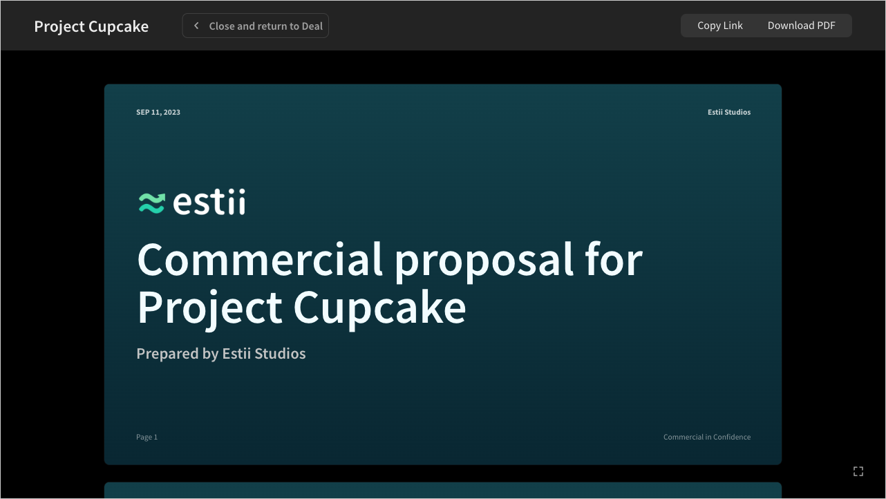 Presenting a proposal
