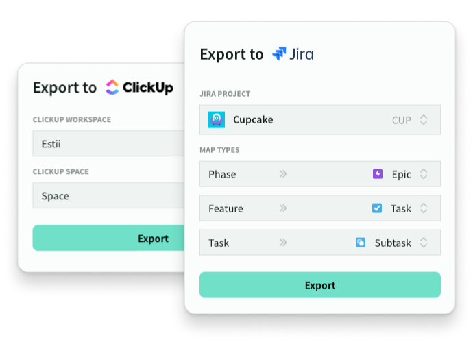 Estii Jira and ClickUp integrations